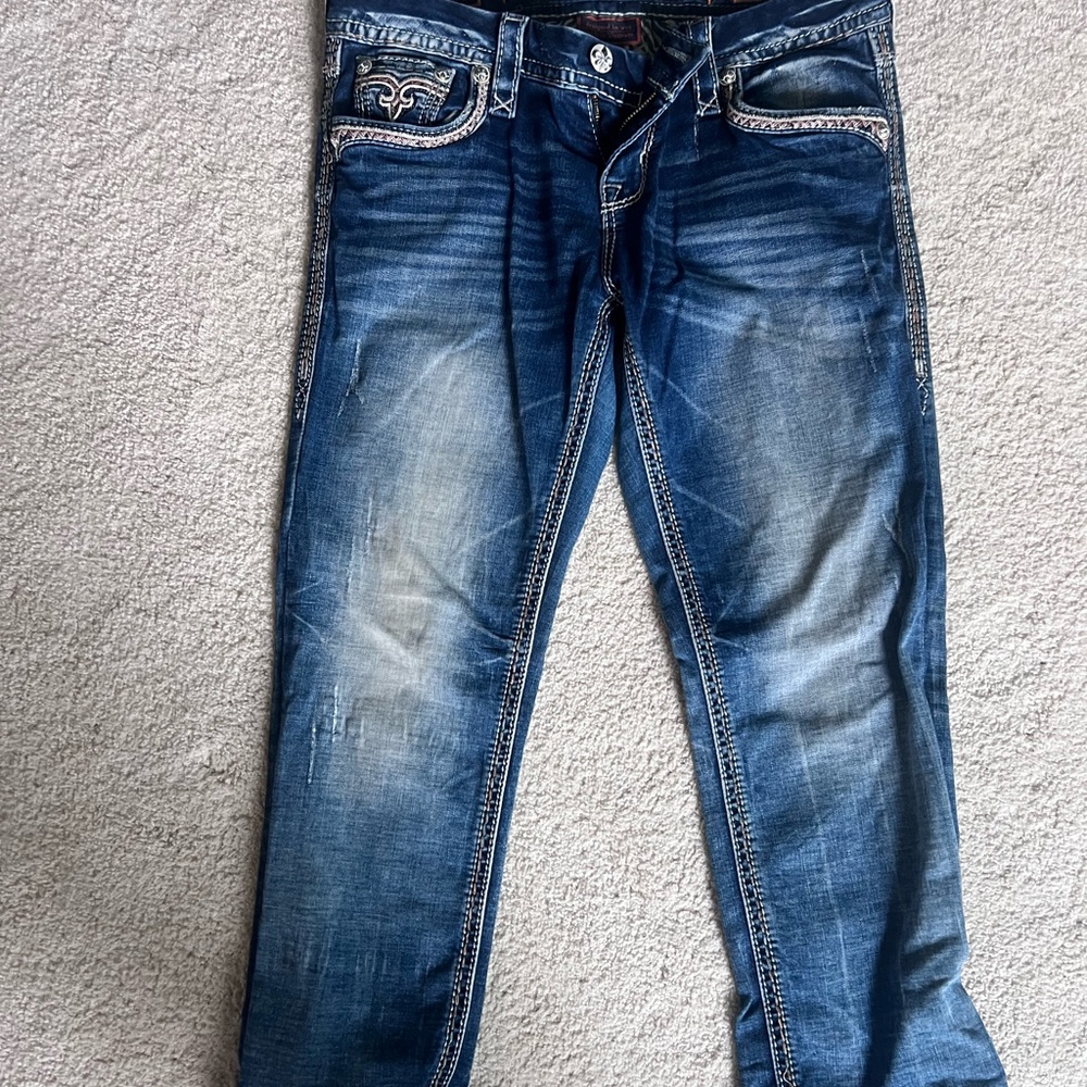 Rock Revival Blue Distressed Jeans(Felina)